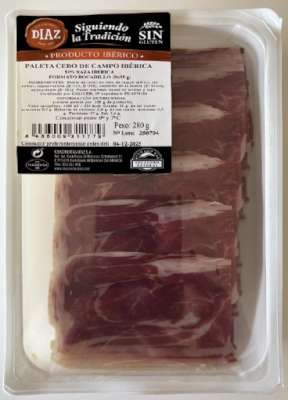 PALETA CEBO CAMPO IBÉRICA 50% RAZA IBÉRICA 8 X35 GRS DIAZ