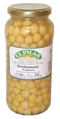 GARBANZOS TARRO 580 GRS. EL PILAR