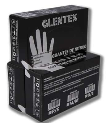 GUANTES NITRILO "M" NEGRO GNN002 100 UDS.