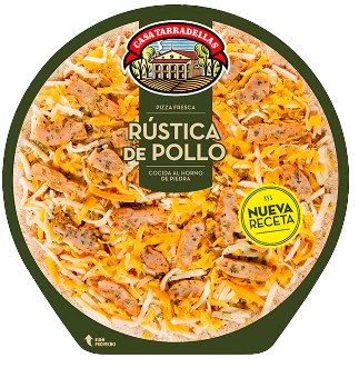 TARRADELLAS PIZZA RÚSTICA DE POLLO-BACON